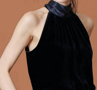 Go By Go Silk - Velvet Tie It Back Top