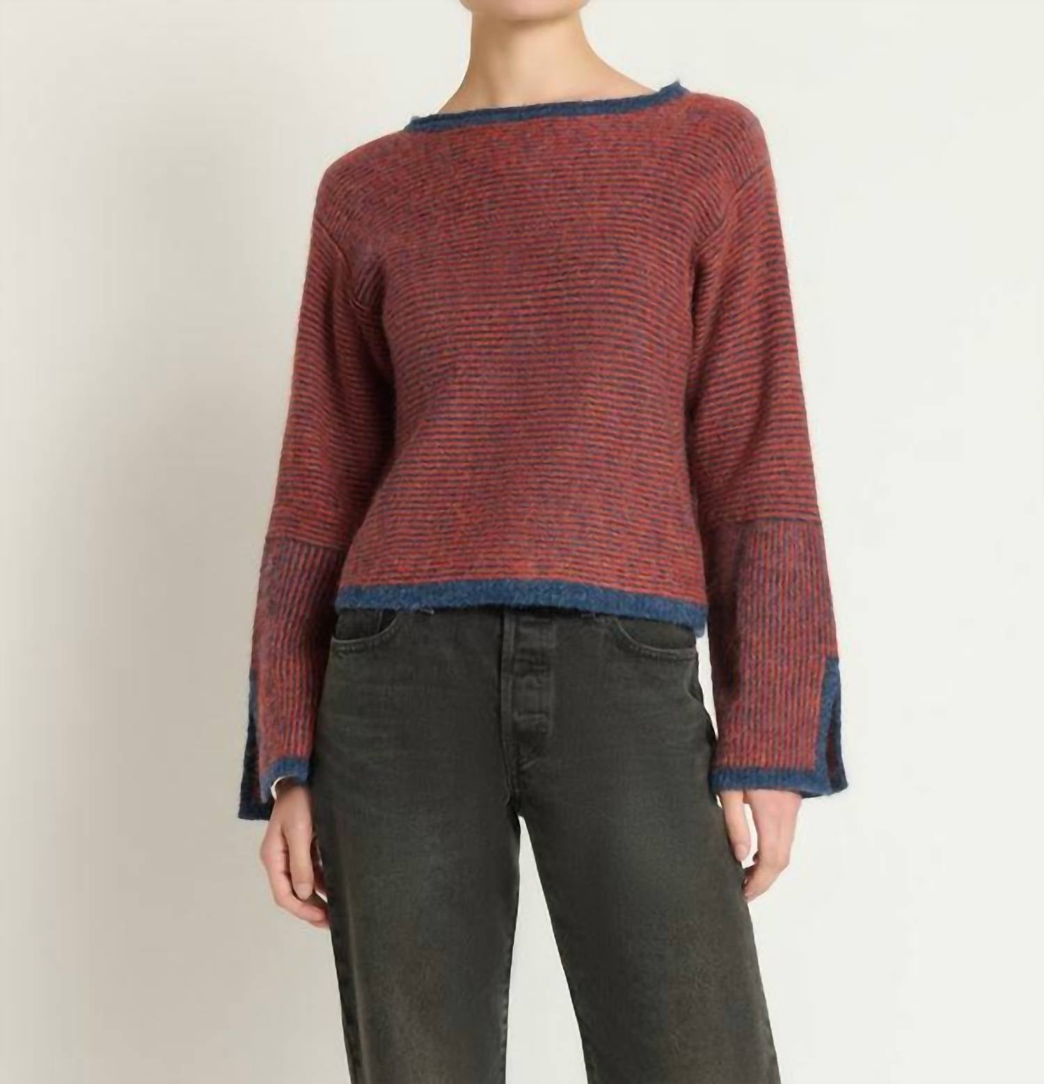 Nation LTD Willow Sweater in greenwich autumn leaf - women's sweater