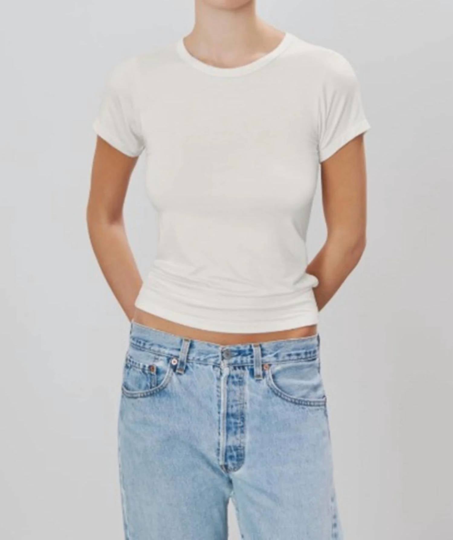 Eterne - Fitted Crewneck Short Sleeve T-shirt