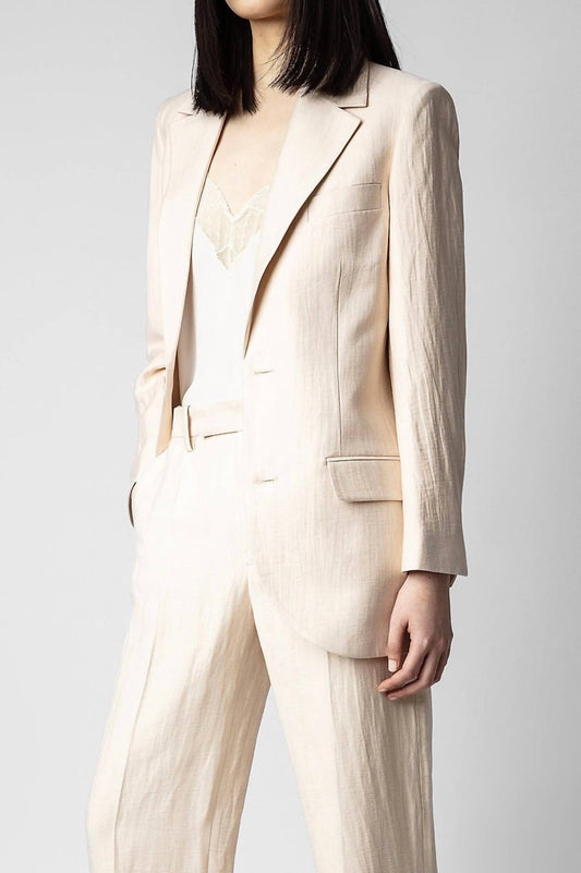 Violet Tailleur Lin Blazer