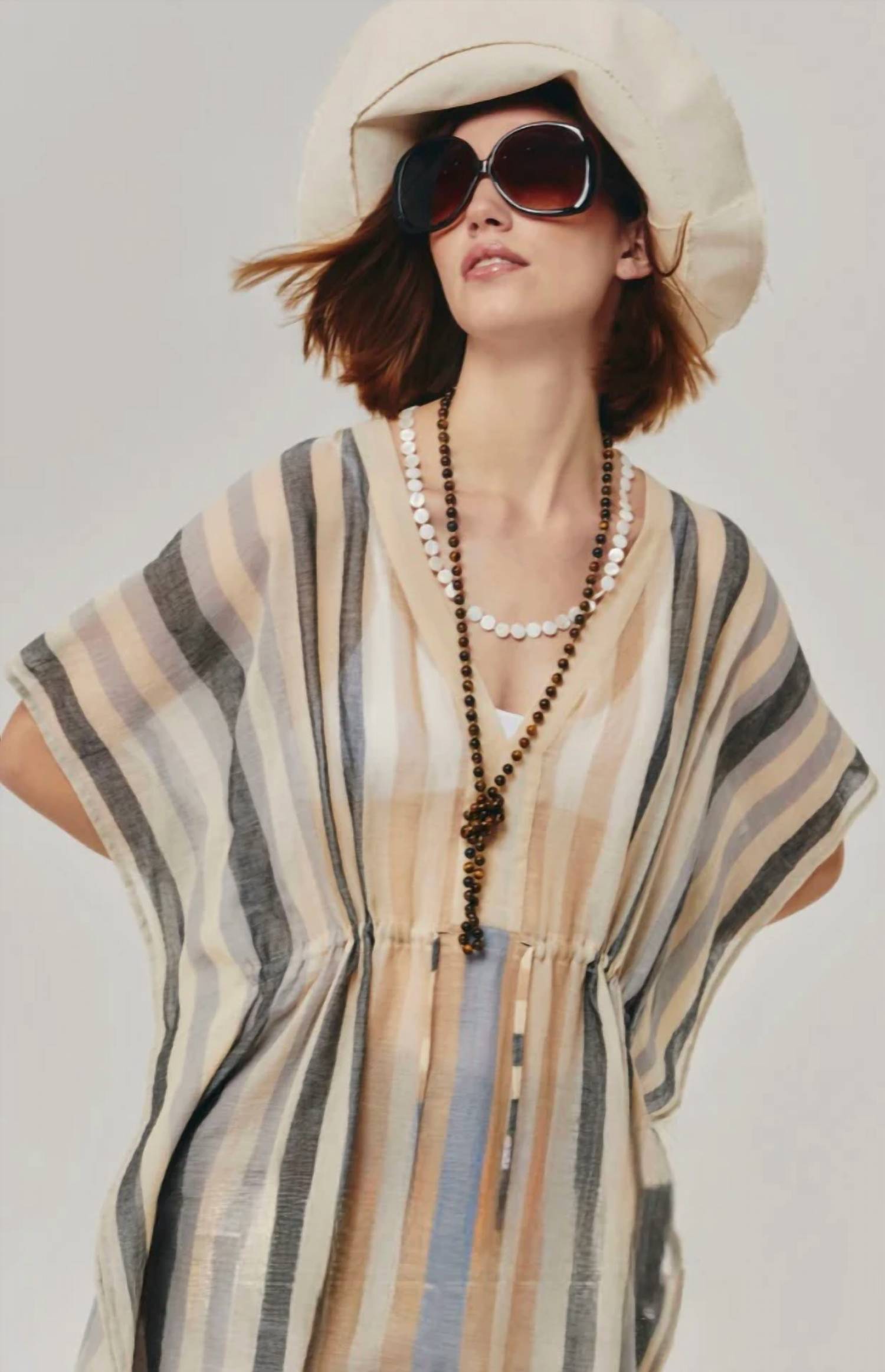 Echo - Abana Stripe Caftan Dress