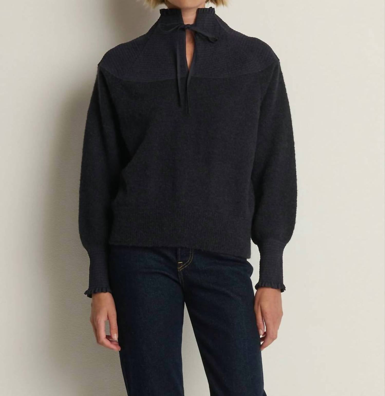 Nation LTD Babette Long Sleeve Sweater in night sky - women's sweater