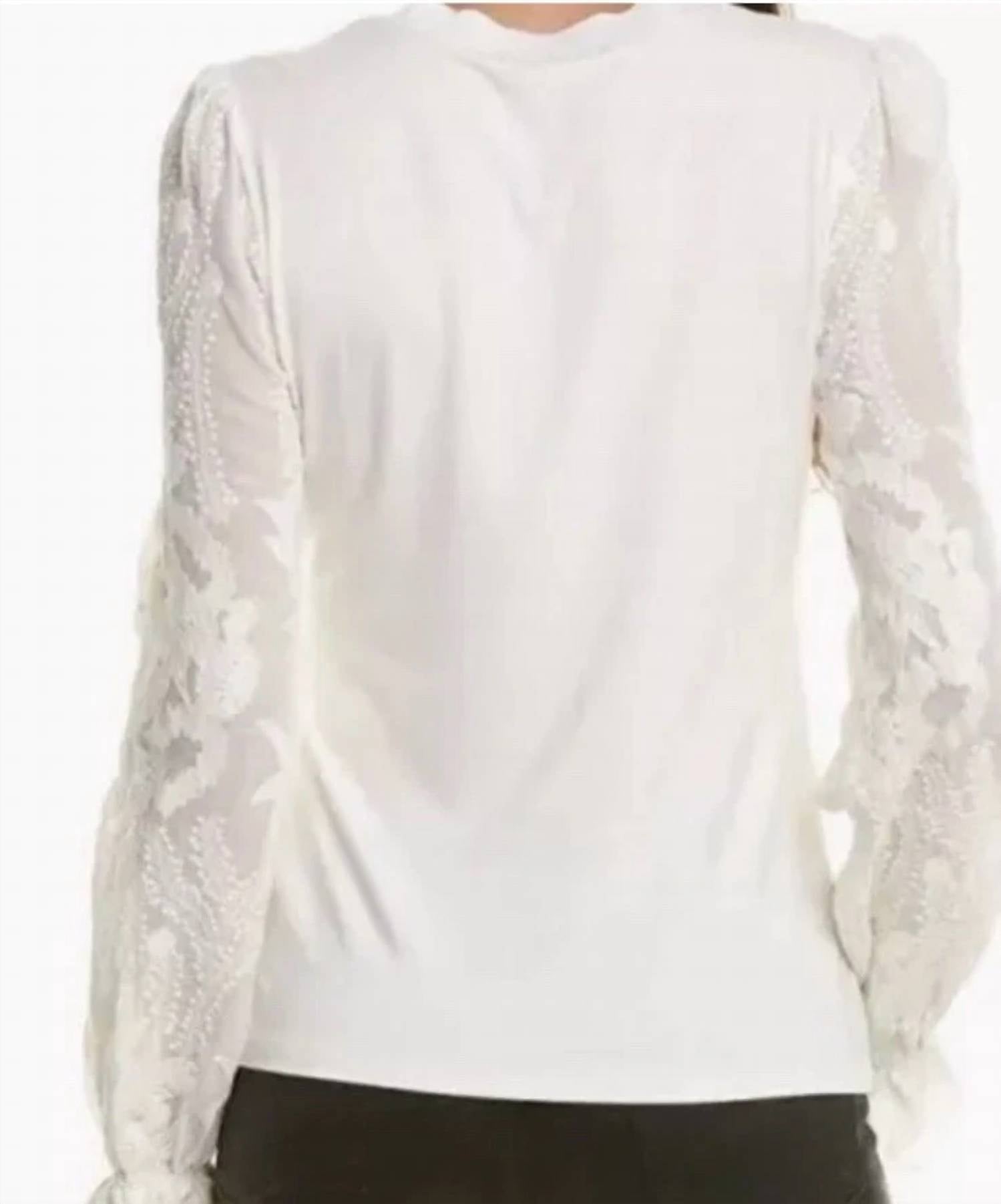 Elie Tahari - Harmani Lace Sleeve Top