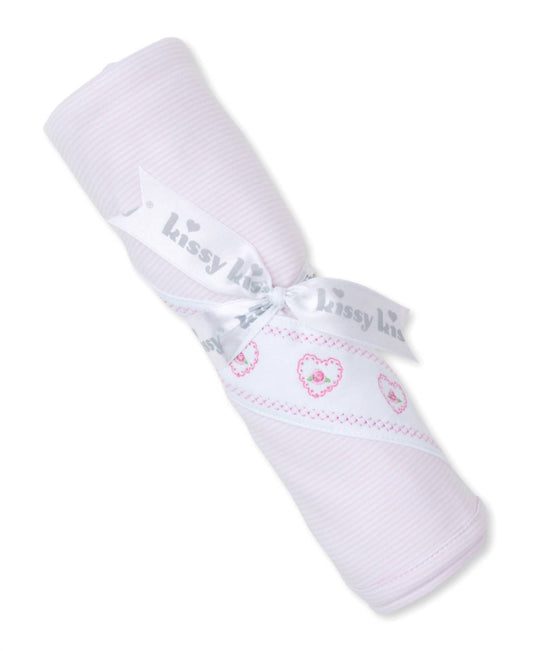 Kissy Kissy - Classic Treasures Floral Heart Baby Blanket