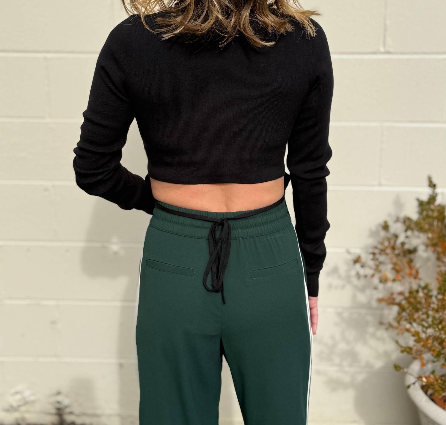 Crescent - Jacqueline Open Back Turtleneck Top