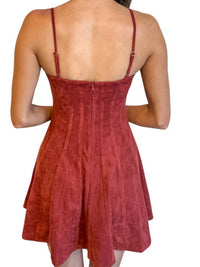 Olivaceous - Litzy Suede Dress