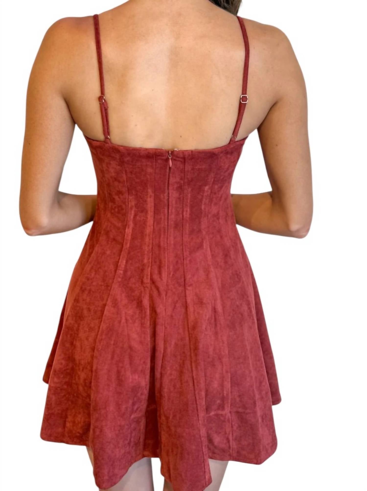 Olivaceous - Litzy Suede Dress
