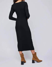 Gentle Fawn - Long Sleeve Ribbed Midi Dress