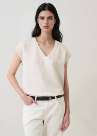 Patrick Assaraf - Silk V Neck Dolman Sleeve Tee