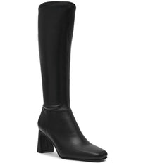STEVE MADDEN Women's Hunny Block Heel Tall Boots in black - women's shoe - detail view