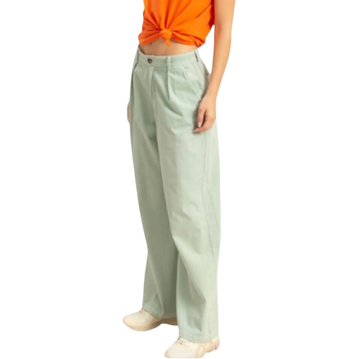 Double Zero - High Waist Basic Wide Leg Pants