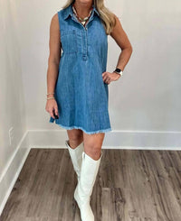 Day + Moon - JoJo Distressed Hem Dress