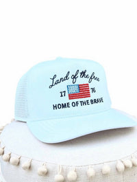 RISEN Women's Land Of The Freedom Home Of The Brave Hat in white - women's hat