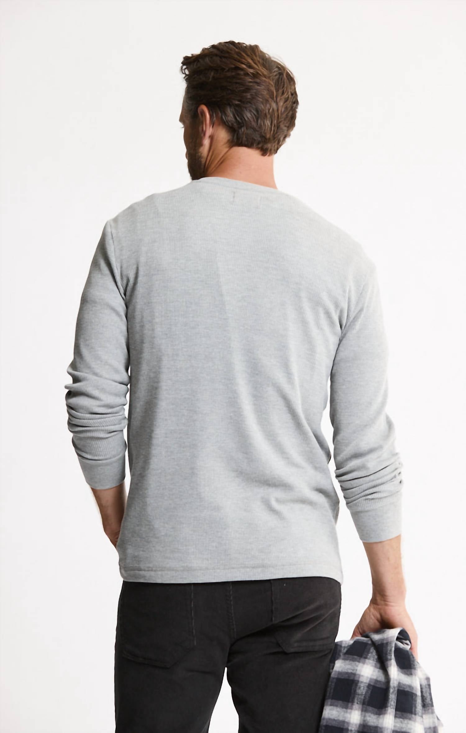 Jachs New York - Brawny Flannel Thermal Crewneck Shirt - 2-pack