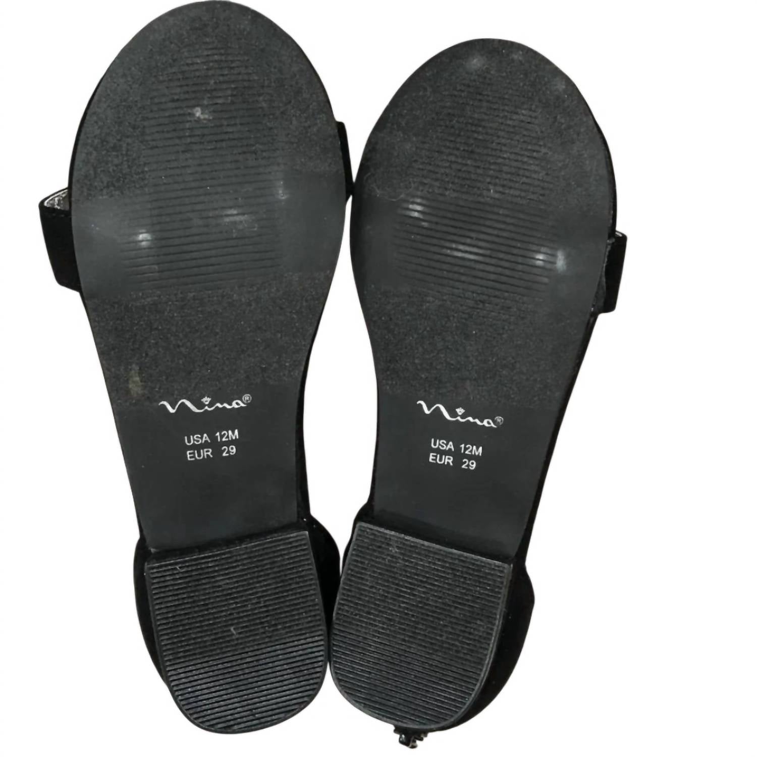 Nina Girls Hidi Dress Sandals in black microsuede 1 - kids' sandal - view 7