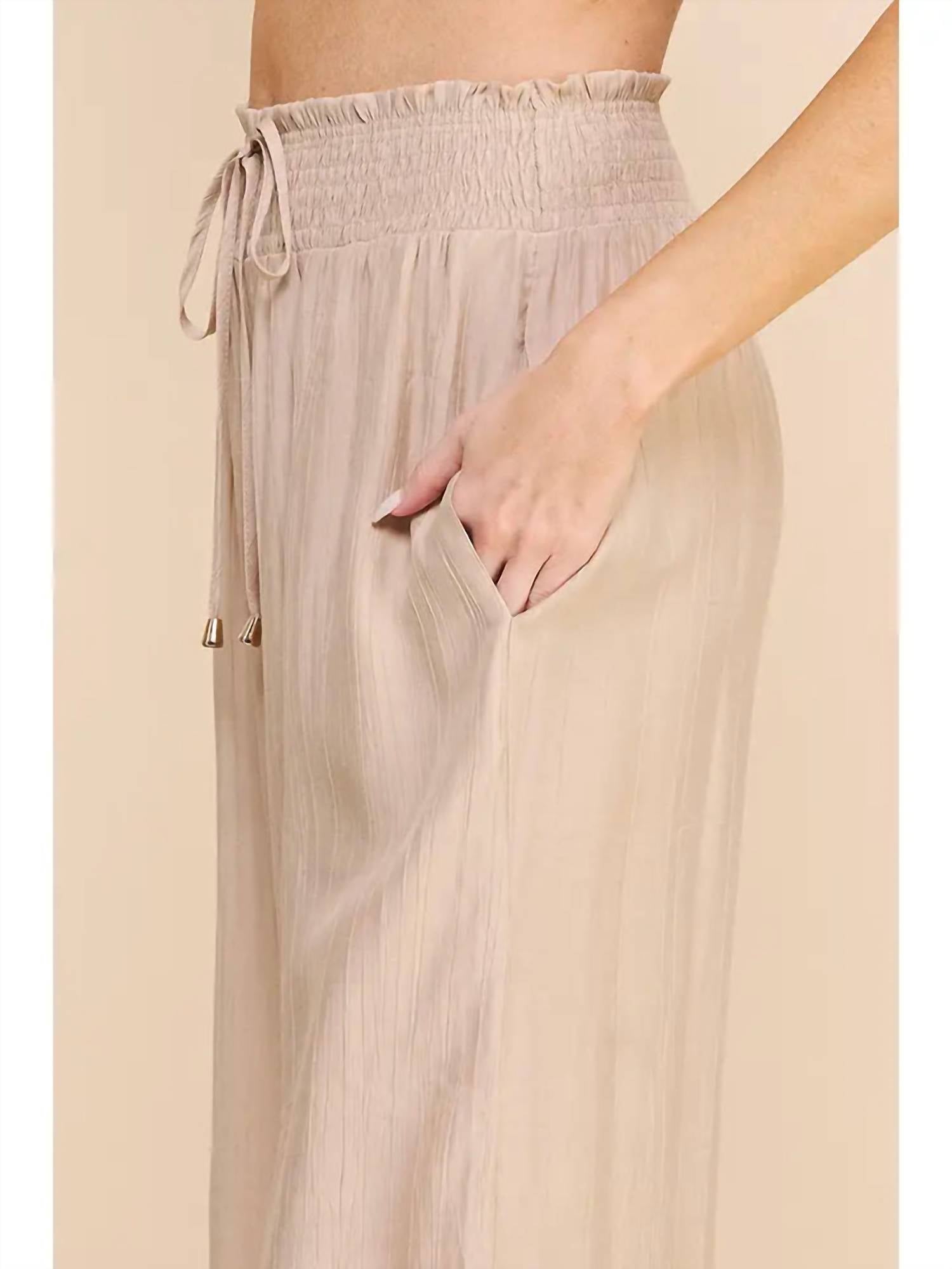 Allie Rose - Bamboo Texture Flowy Pants