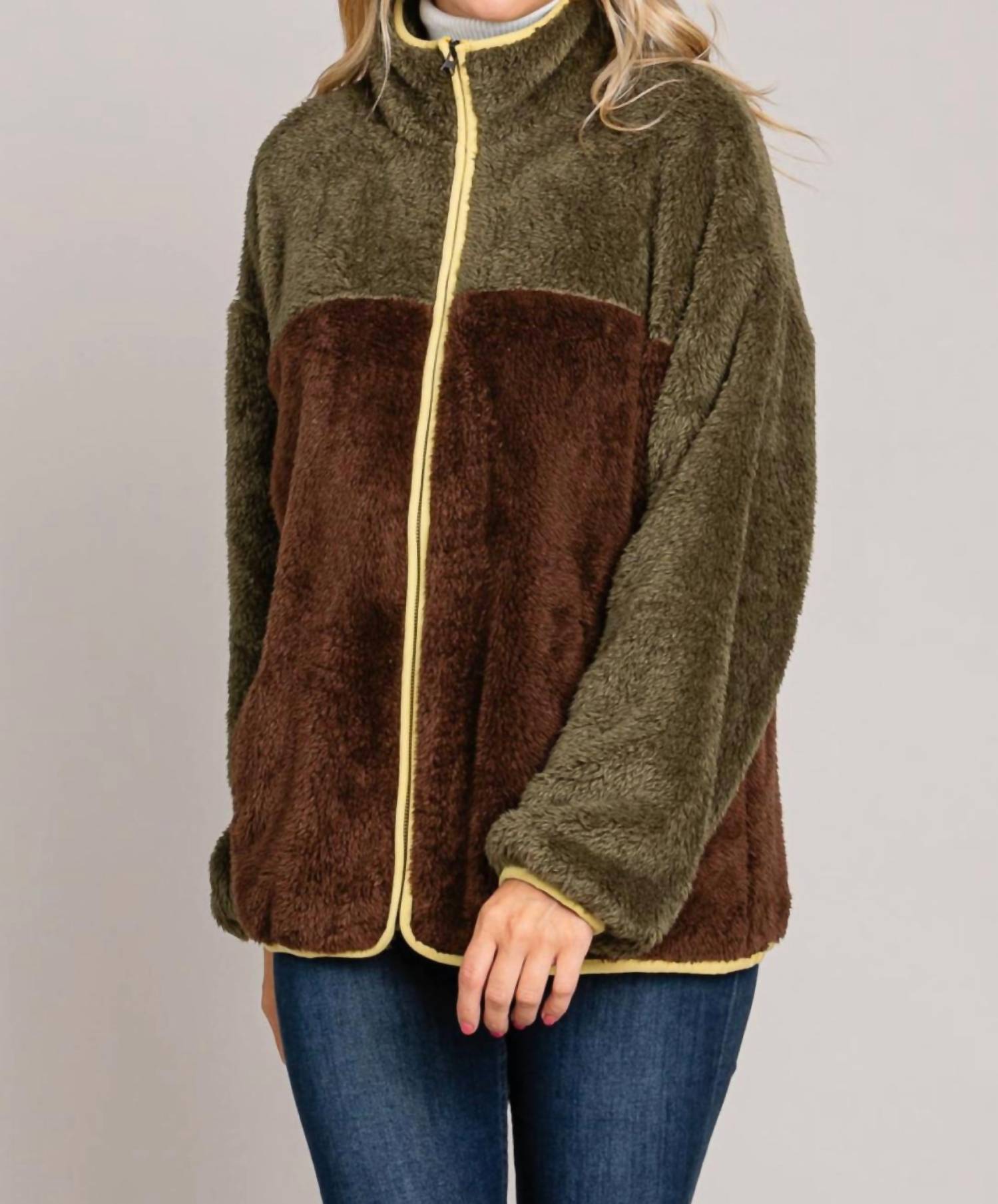 Cotton Bleu - Stretch Fleece Zip-up Jacket