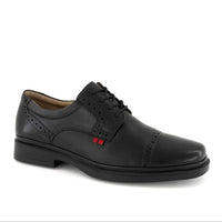 Andrea Men's Lace Closure Leather Oxford Shoes in black - men's shoe