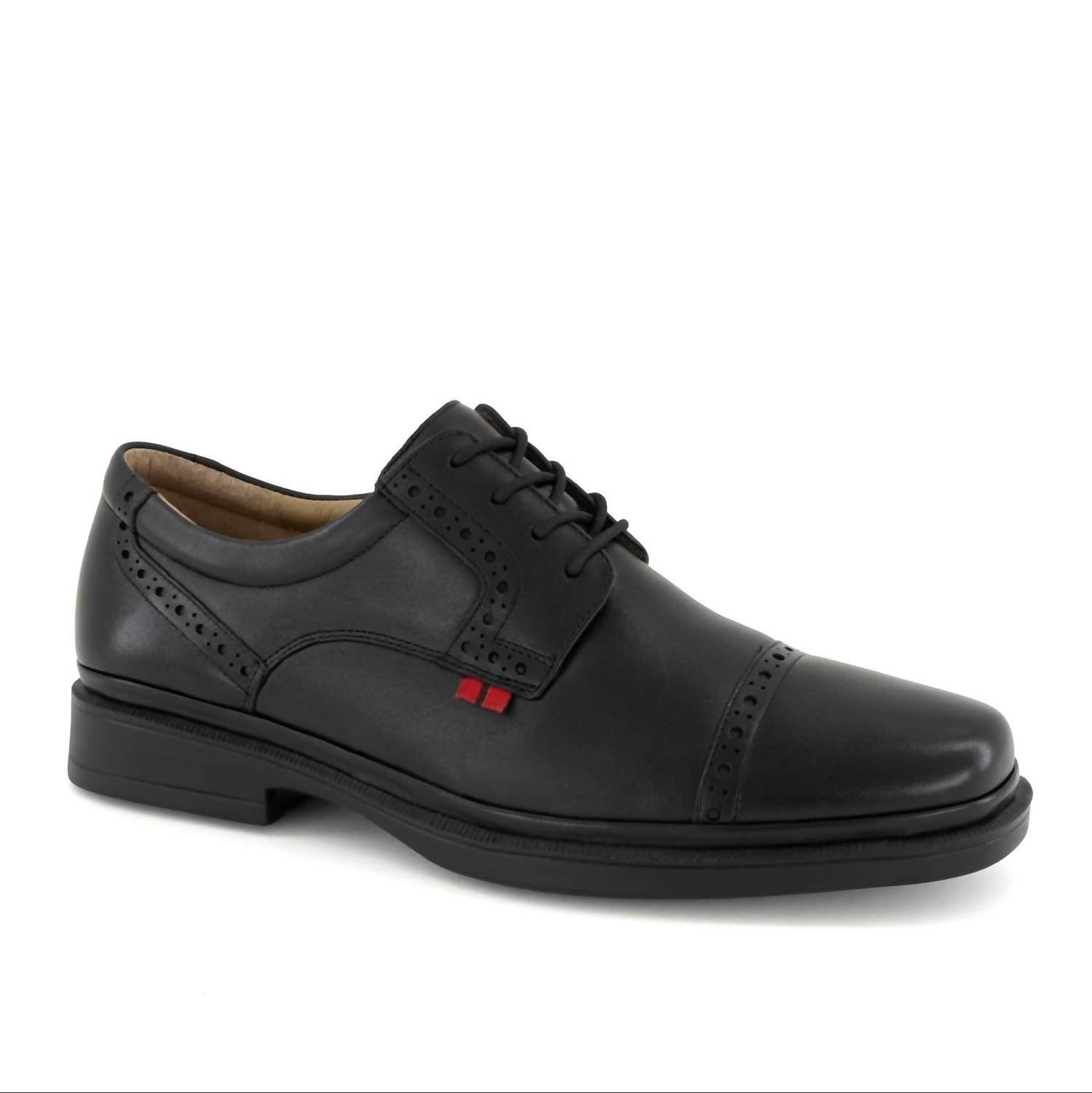 Andrea Men's Lace Closure Leather Oxford Shoes in black - men's shoe