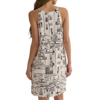 Bella Dahl - Halter Keyhole Amalfi Sketch Mini Dress