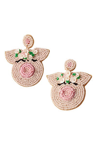 White Label - Women's Little Piggy Seadbead Earrings