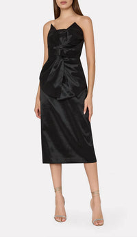 Milly - Harlow Bow Taffeta Strapless Dress