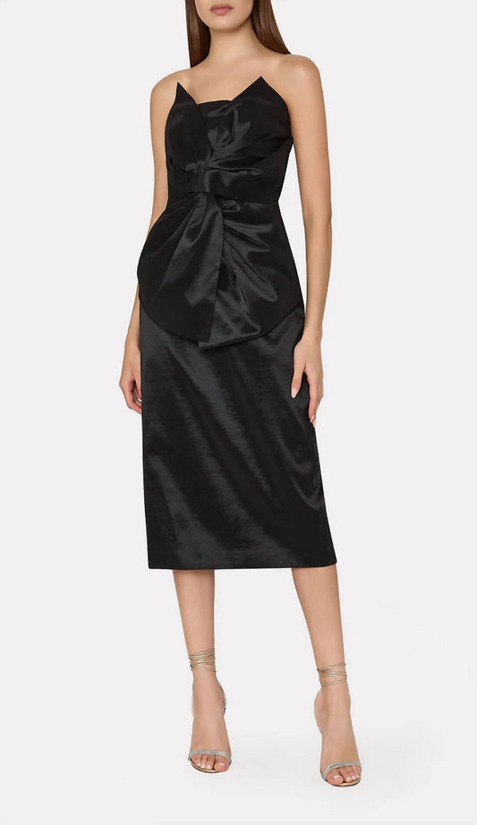 Milly - Harlow Bow Taffeta Strapless Dress