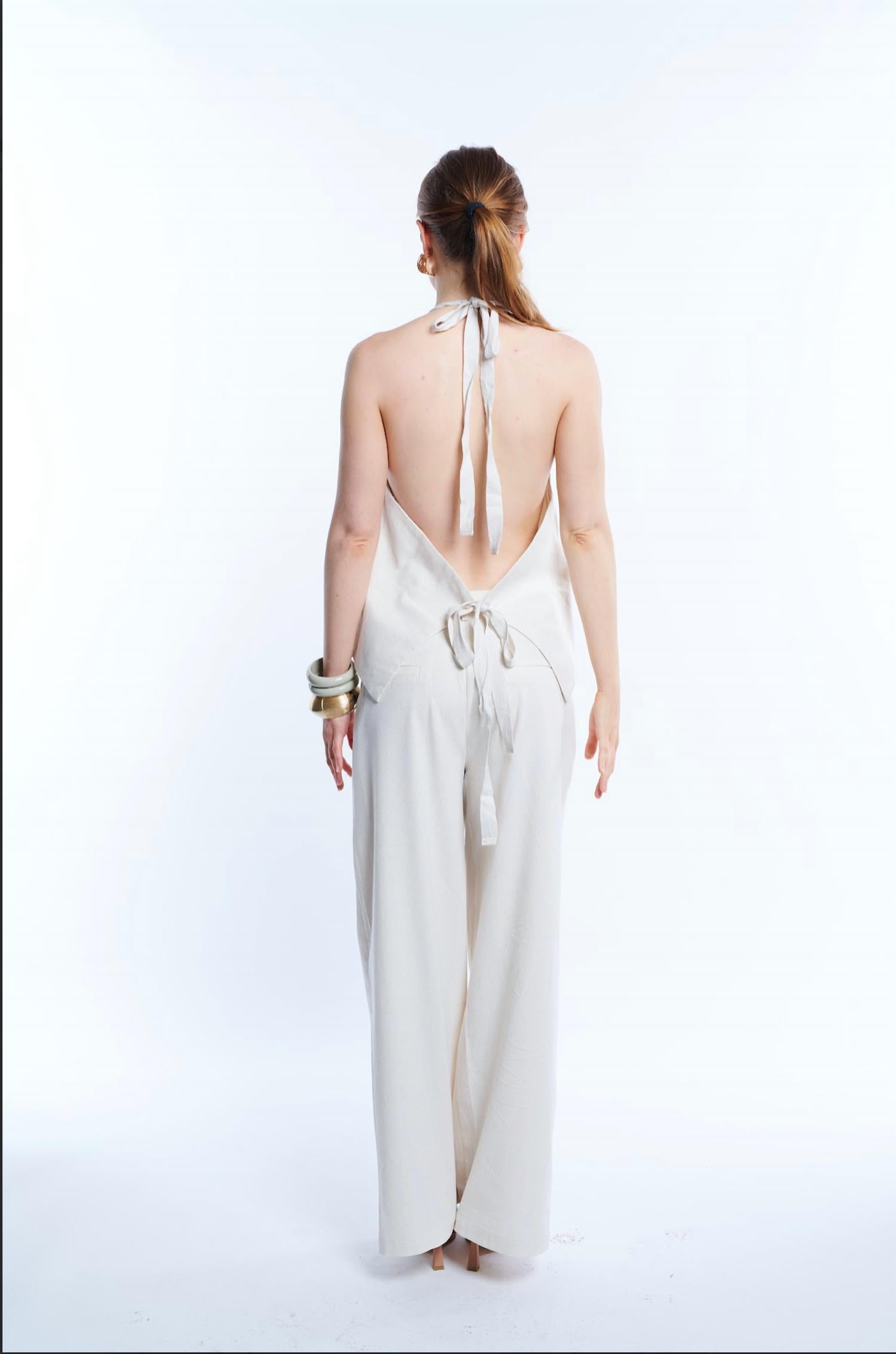 Backless Linen Top