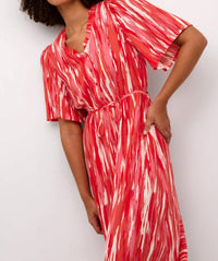 Kaffe - Arina Half Sleeve V-Neck Maxi Dress