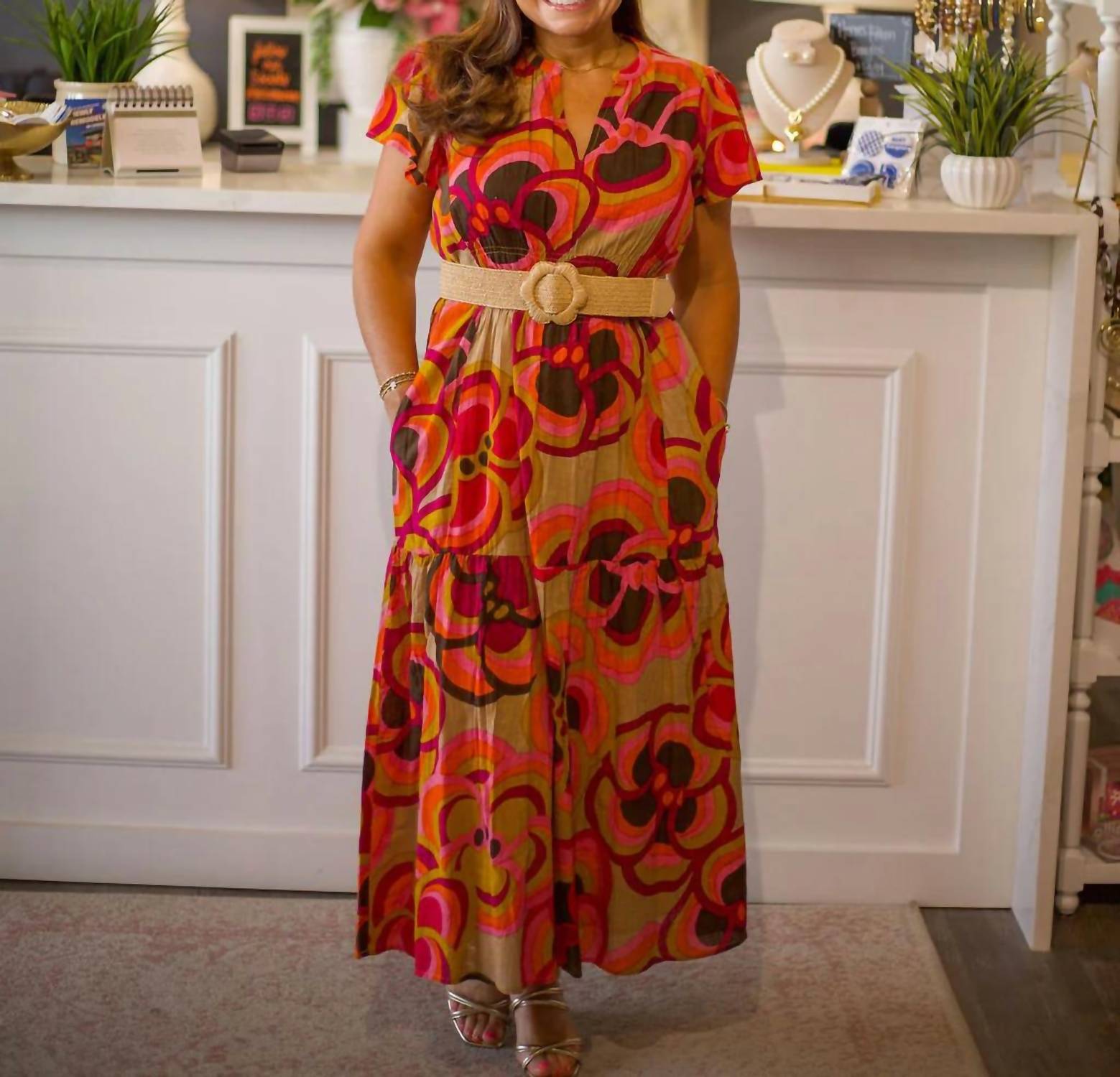 Ivy Jane - Bold Floral Midi Dress