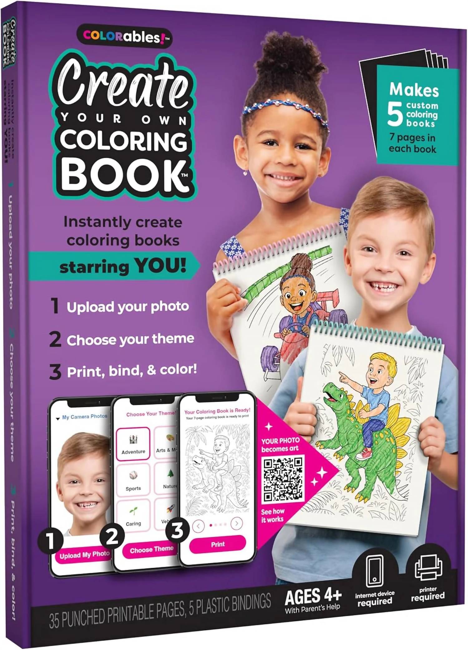 Paintable Pictures - Kid's Colorables Create Your Own Book Kit