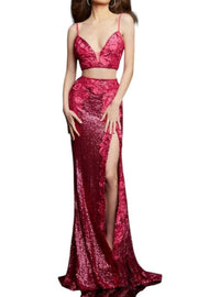 Jovani - Sequin & 3d Floral Gown