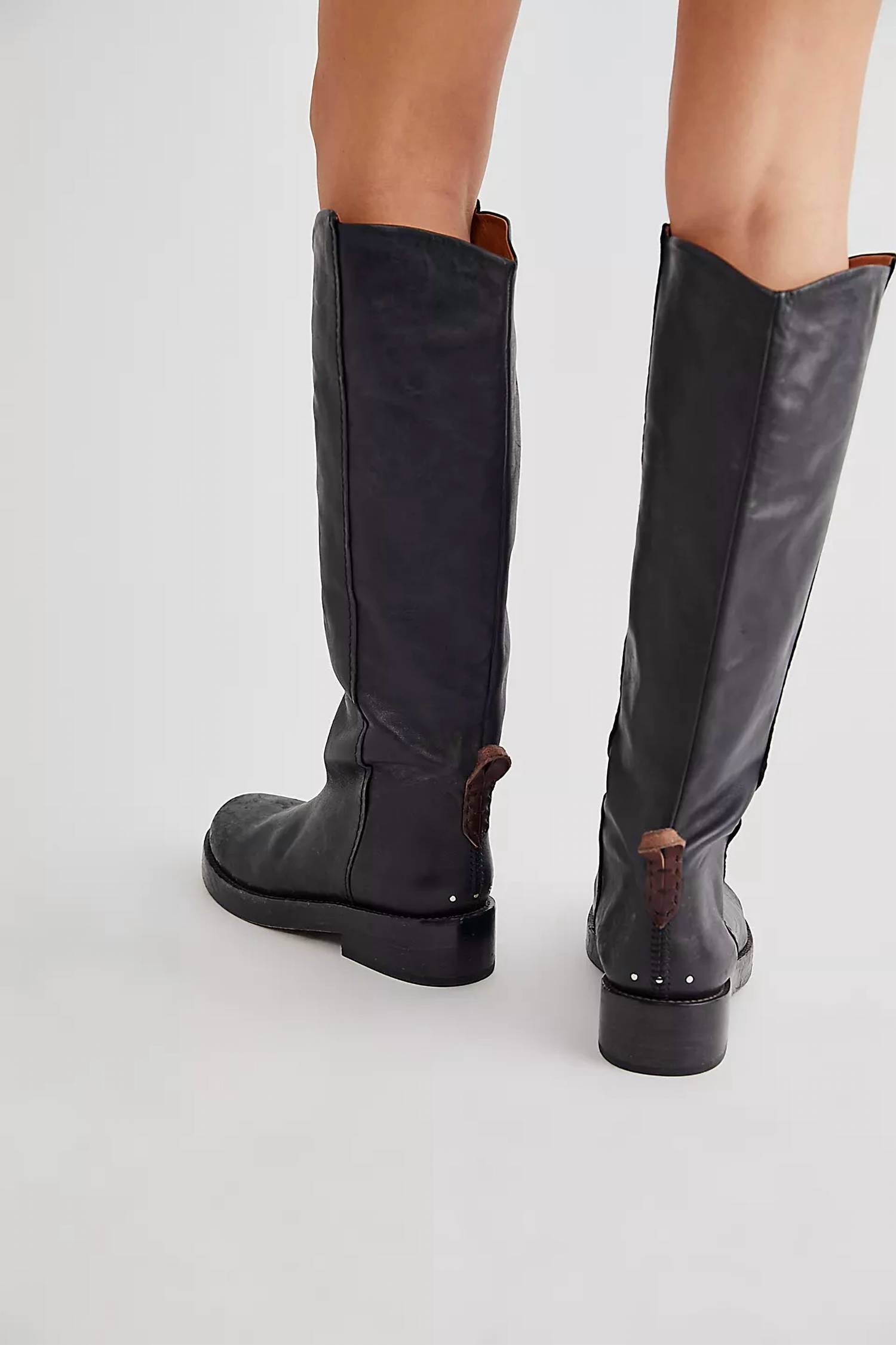 We The Free Women's Bryce Equestrian Boots in black - women's shoe - detail view