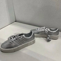 adidas Women's Originals Samba Rose Low Top Comfort Sneaker in silver - women's sneaker - view 5
