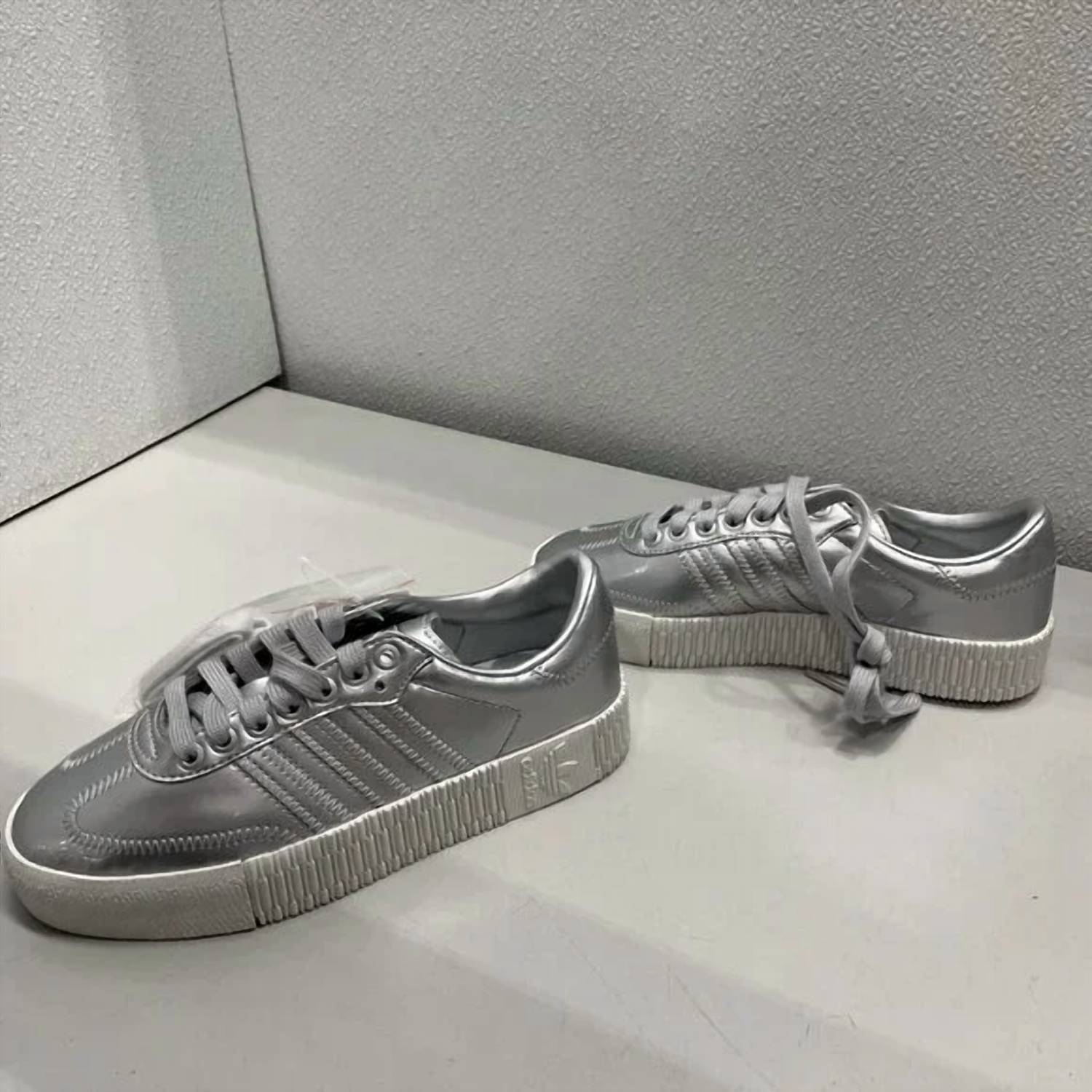 adidas Women's Originals Samba Rose Low Top Comfort Sneaker in silver - women's sneaker - view 5