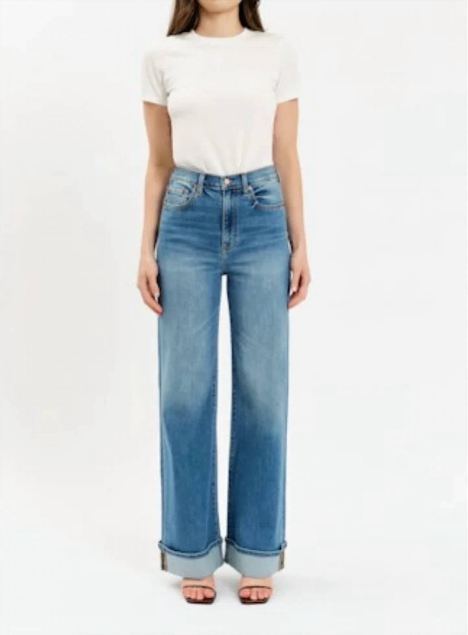 Daze - Far Out High Rise Wide Leg Jean