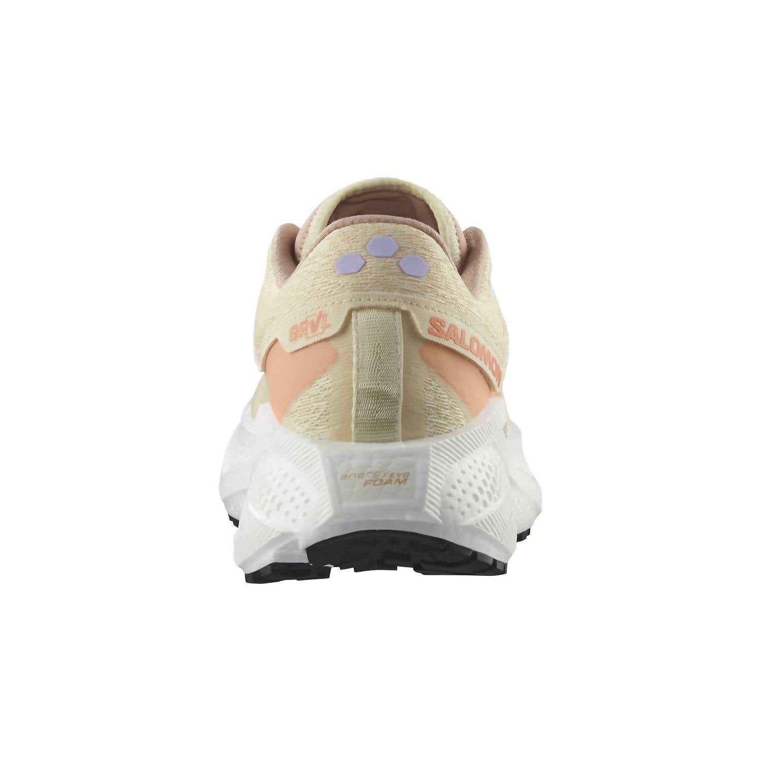 SALOMON Women's Aero Glide 3 Grvl Running Shoes in shortbread white fusion coral - women's shoe - view 4