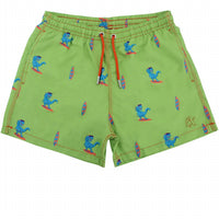 Eight X - Surfing T-rex Print Swim Trunks