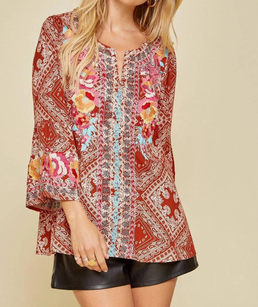 Andree By Unit - South Beach Embroidered Bandana Top
