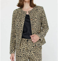 current air Leopard Cotton Jacket in brown black - women's jacket