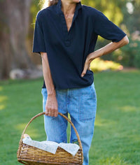 Frank & Eileen - Patty Popover Henley Top