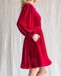 Jodifl - Angelica Long Sleeve Velvet Mini Dress