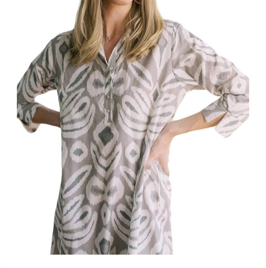 Navybleu - Sara Ikat Long Tunic Dress