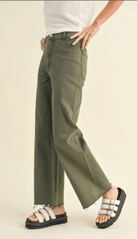 Miou Muse - Straight Wide Leg Denim Pants