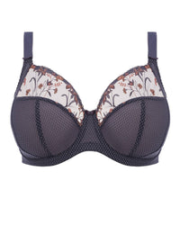Elomi Charley Underwire Stretch Lace Plunge Bra in storm - women's intimate - view 7
