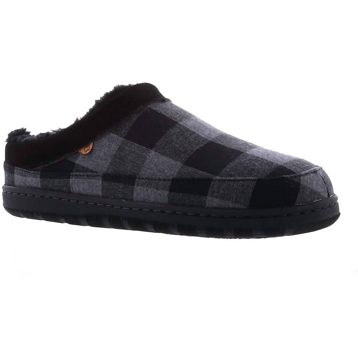 Lamo Men's Julian Clog Ii Slipper in charcoal plaid - men's loafer - view 4