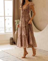 Storia - Tilly Tie Front Midi Dress