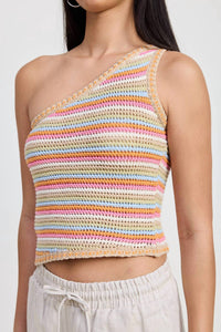 Le Lis - Kelly One Shoulder Crochet Top