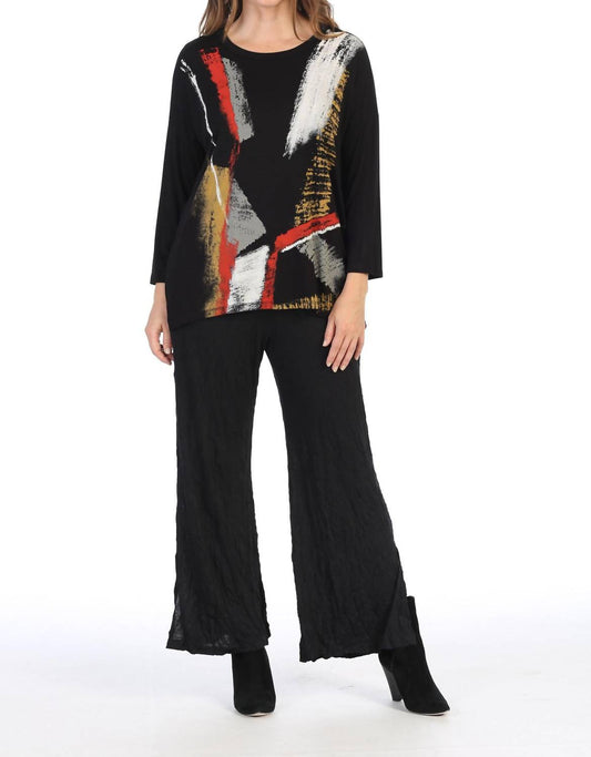 Jess & Jane - Gilded Modal Print Top