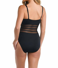 La Blanca - Island Goddess Mesh Over The Shoulder One Piece Swimsuit